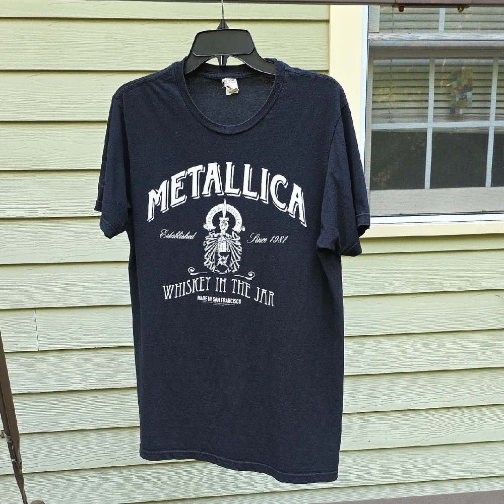 Y2K Metallica Black T-shirt Mens Large